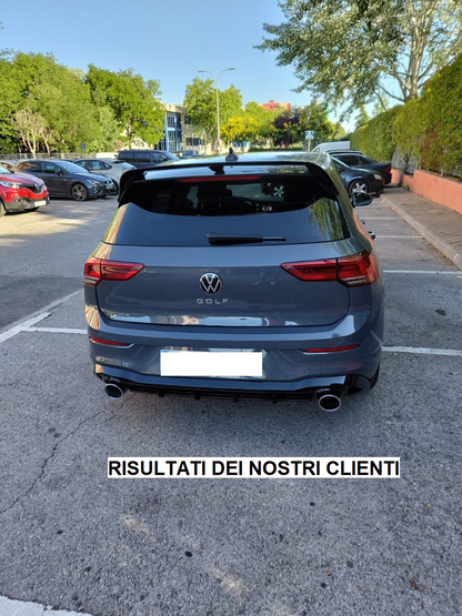 🔝DIFFUSORE POSTERIORE VW GOLF 8 VIII 2019+ SOTTO PARAURTI TERMINALI GTI ABS 1+1