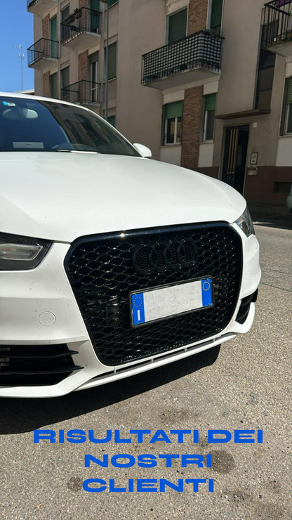 GRIGLIA ADATTA PER AUDI A1 8X 2010-2014 LOOK RS1 NERO LUCIDO