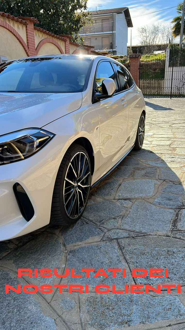 🔝BMW SERIE 1 F40 🔝LAME SOTTO MINIGONNE LATERALI SOTTOPORTA SPORTIVI ABS🔝