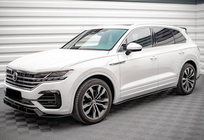 🤩MINIGONNE R LINE V1 STYLE ADATTO PER VW TOUAREG MK3 NERO LUCIDO🤩