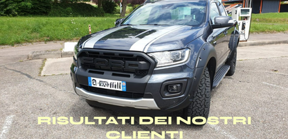 ✔️PARAFANGHI ADATTI PER FORD RANGER T8 2019-2022 NERO OPACO CON FORO SENSORE✔️