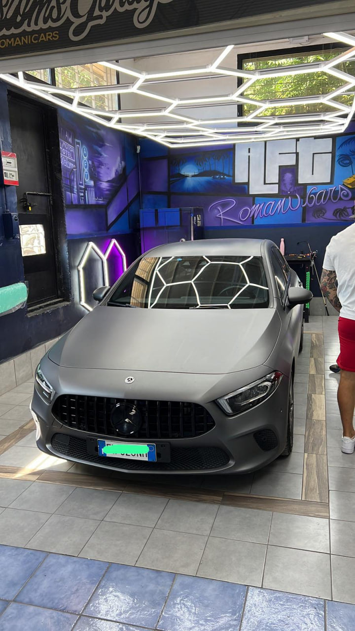 0221 PARAURTI PER MERCEDES-BENZ CLASSE A W177 LOOK AMG A45S + GRIGLIA CROMATA