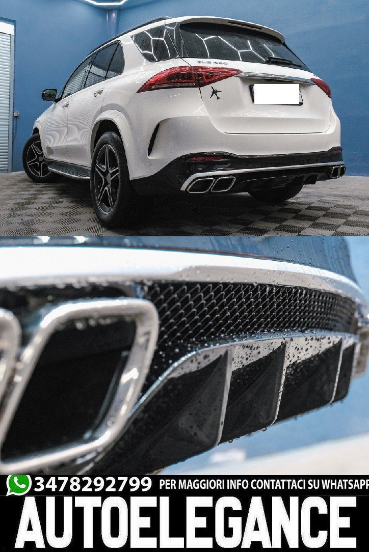 😍Diffusore Posteriore +Terminale di Scarico adatto per Mercedes GLE W167 V167