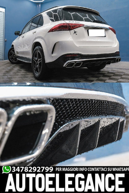 😍Diffusore Posteriore +Terminale di Scarico adatto per Mercedes GLE W167 V167