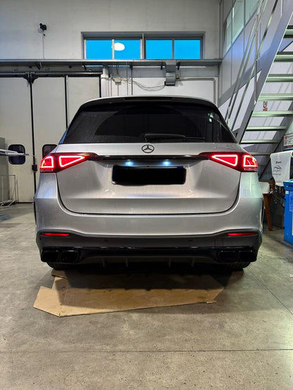 😍Diffusore Posteriore +Terminale di Scarico adatto per Mercedes GLE W167 V167