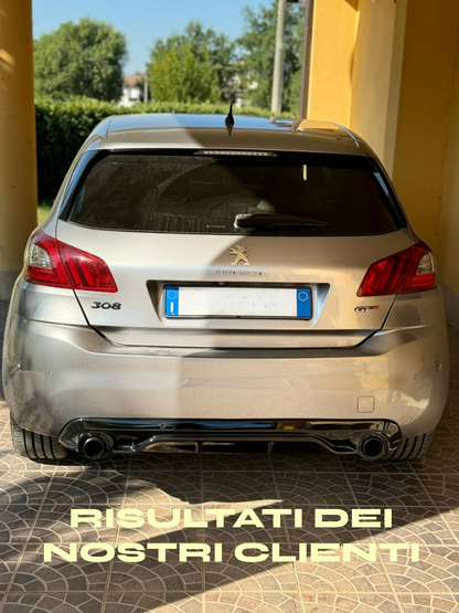 🔝UNDER BUMPER DIFFUSER FOR PEUGEOT 308 II 5 DOORS GTI LOOK GLOSSY BLACK🔝
