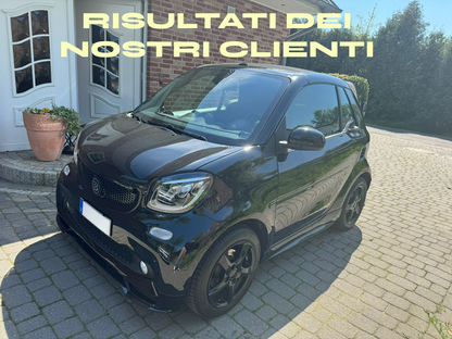 ⏩SMART FORTWO 453 COPPIA SOTTO PORTA LATERALI SPORTIVI MINIGONNE ABS / PLASTIC