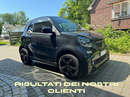 ⏩SMART FORTWO 453 COPPIA SOTTO PORTA LATERALI SPORTIVI MINIGONNE ABS / PLASTIC