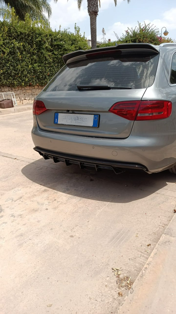 ✨Rear diffuser suitable for Audi A4 B8 (8K) RS4 LOOK 07-14 GLOSSY BLACK✨