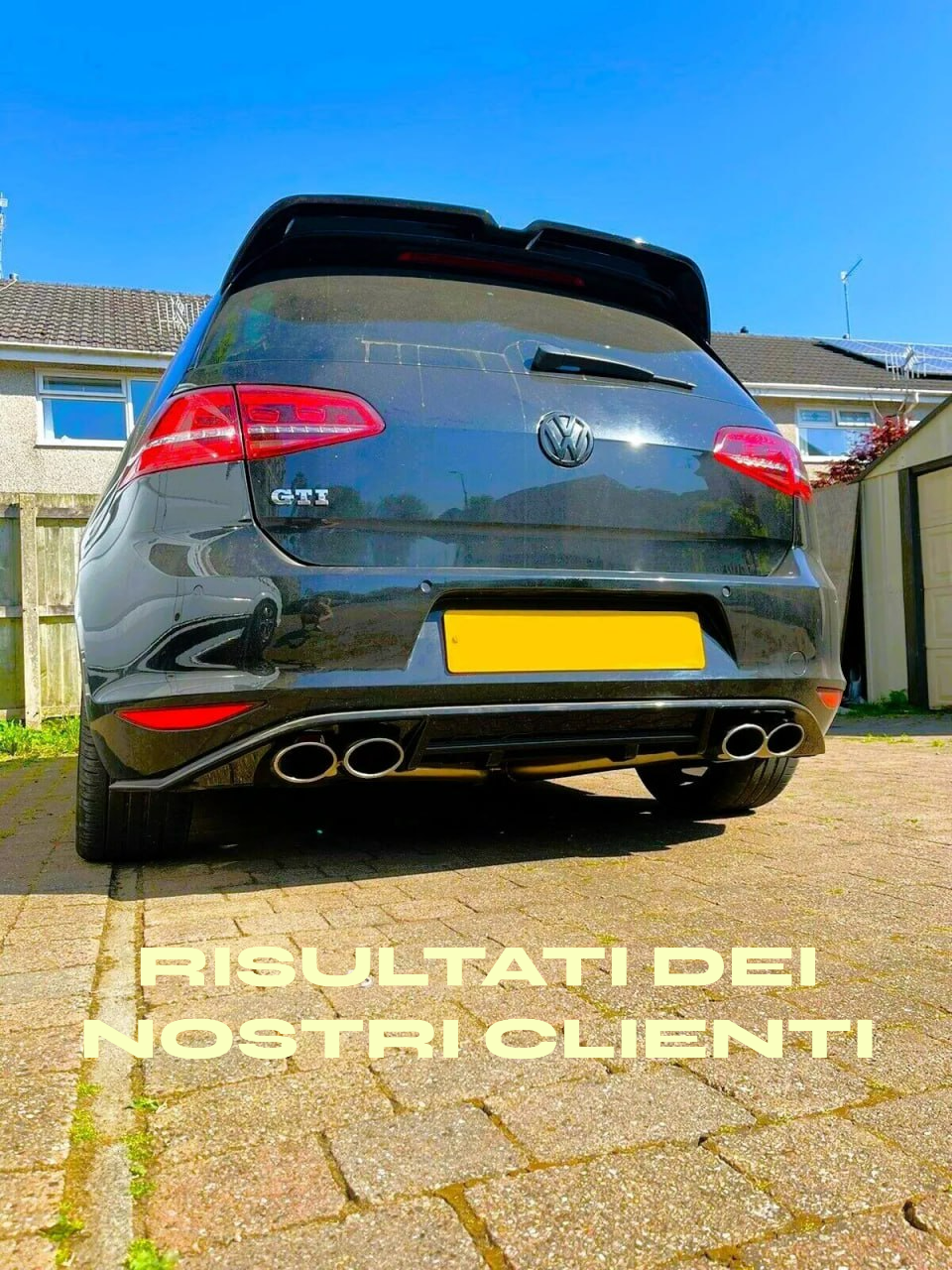 ☀DIFFUSORE ADATTO PER VW GOLF 7 2012-2017 GTI NERO LUCIDO 2+2 (NIDO APE)☀