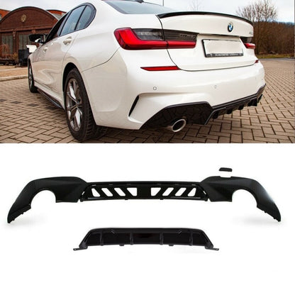 1923💥DIFFUSORE PER BMW SERIE 3 G20 G21 2018-2022 MSPORT NERO LUCIDO💥