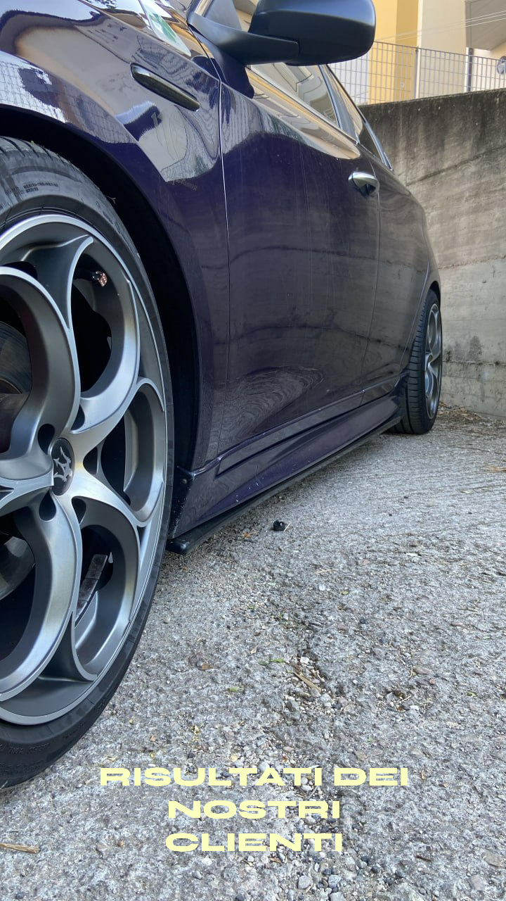💎UNDER SKIRTS SUITABLE FOR ALFA ROMEO GIULIETTA 2010-2020 GLOSSY BLACK💎 