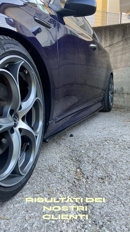 💎UNDER SKIRTS SUITABLE FOR ALFA ROMEO GIULIETTA 2010-2020 GLOSSY BLACK💎 