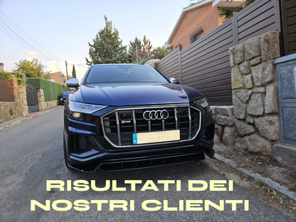 SPLITTER SUITABLE FOR AUDI Q8 2018-2024 S-line SQ8 GLOSSY BLACK 