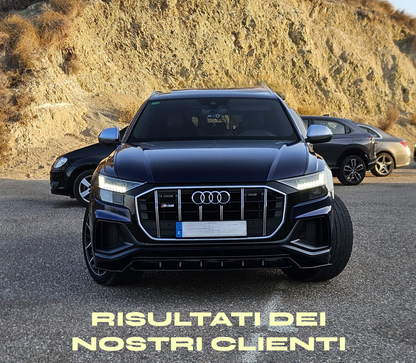 SPLITTER SUITABLE FOR AUDI Q8 2018-2024 S-line SQ8 GLOSSY BLACK 