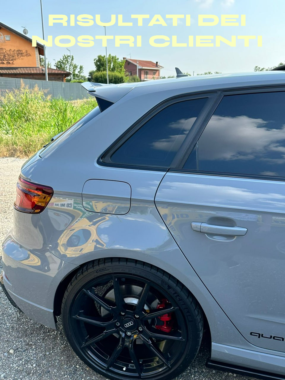 ALA SPOILER TETTO ADATTO PER AUDI A3 8V SPORTBACK 2016-2020 RS3 LOOK NERO LUCIDO