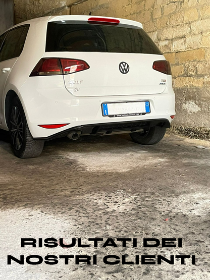 ⭐DIFFUSORE POSTERIORE GTI SOTTO PARAURTI VW GOLF 7 MK7 2012+ IN ABS ESTRATTORE⭐