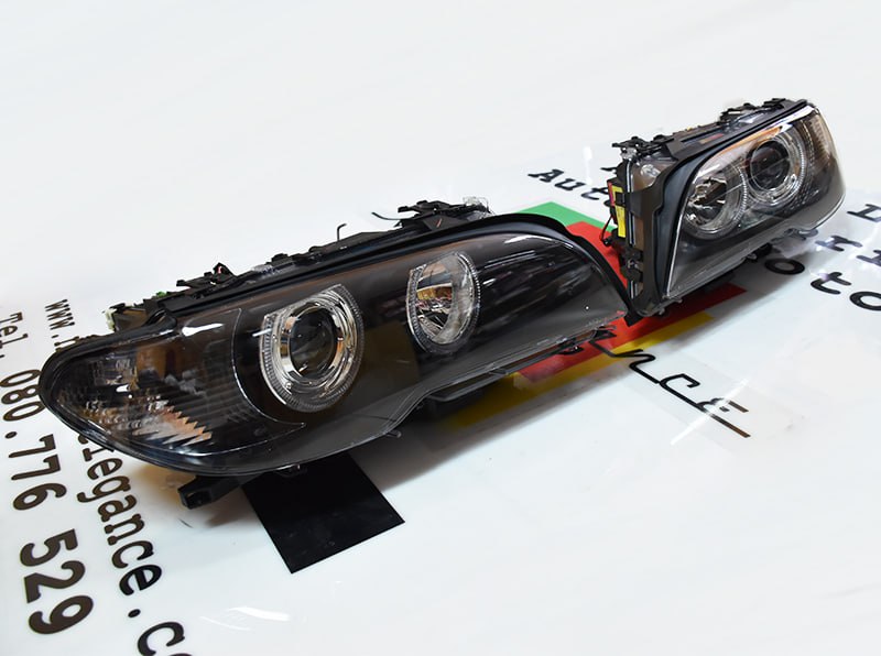 ⭐Pair of headlights suitable for bmw 3 series e46 angel eyes led 2003-2006⭐