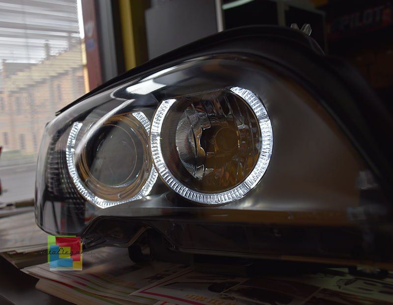 ⭐Pair of headlights suitable for bmw 3 series e46 angel eyes led 2003-2006⭐
