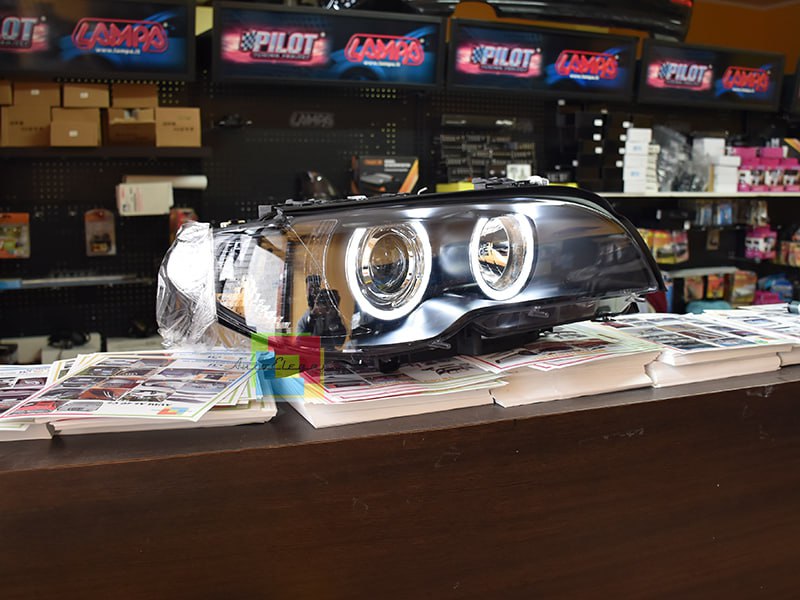 ⭐Pair of headlights suitable for bmw 3 series e46 angel eyes led 2003-2006⭐