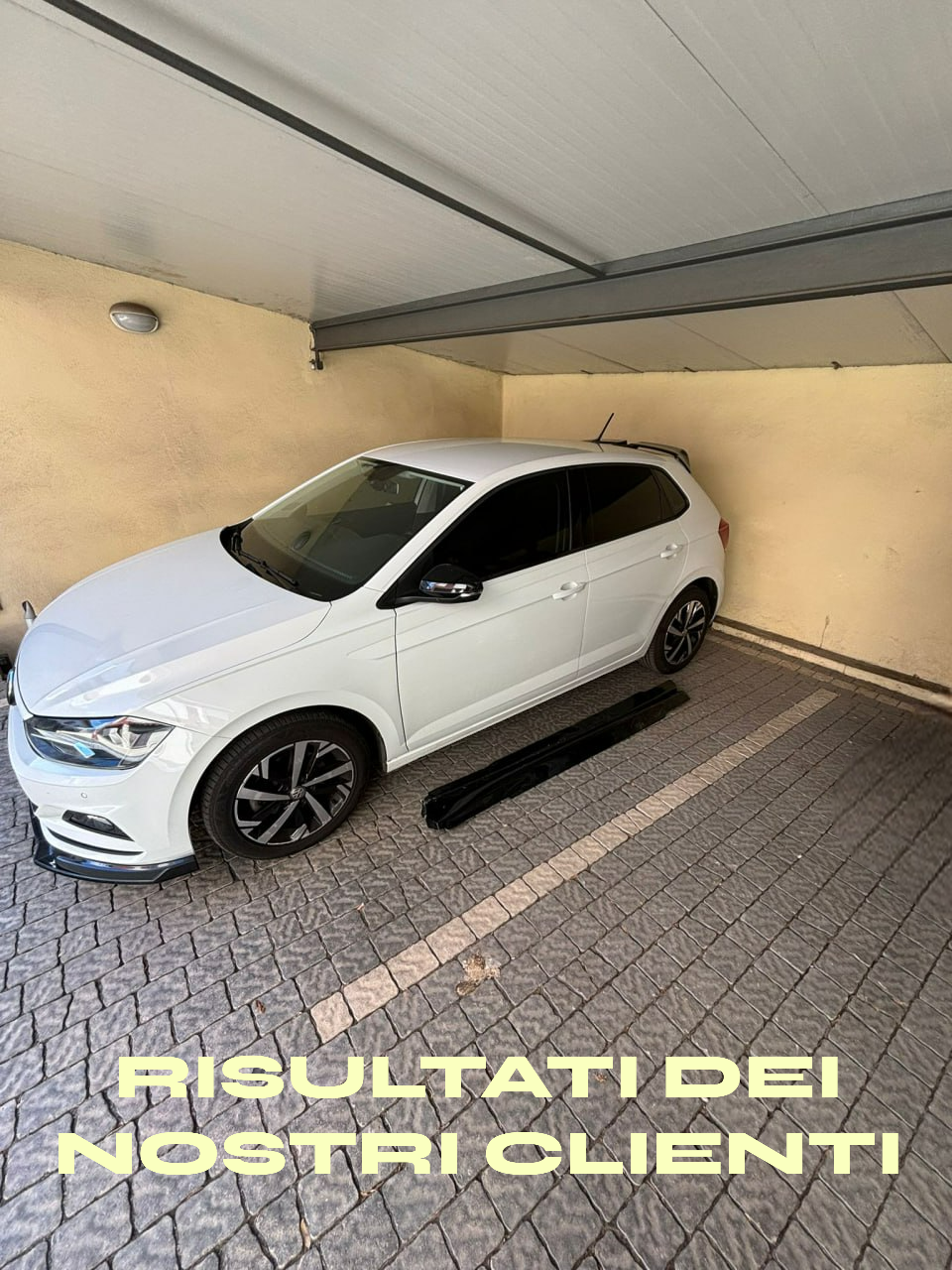 ⭐VW POLO SPLITTER AW1 2017+ STANDARD LOOK EVO GLOSSY BLACK⭐ 