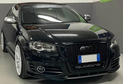 ⭐GRIGLIA PER AUDI A3 8P 2008-2012 LOOK RS3 QUATTRO NERO LUCIDO ⭐