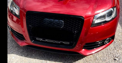 ⭐GRIGLIA PER AUDI A3 8P 2008-2012 LOOK RS3 QUATTRO NERO LUCIDO ⭐