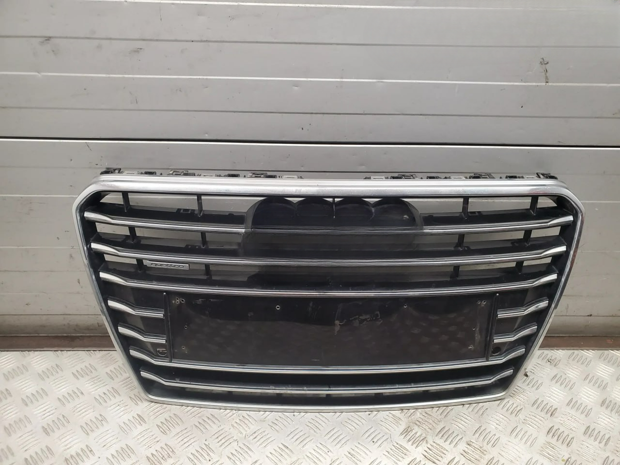 ⭐1945 GRIGLIA ADATTA PER AUDI A7 2010-2014 LOOK S7 NERA PROFILI CROMATI⭐