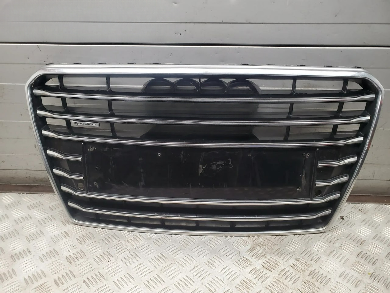 ⭐1945 GRIGLIA ADATTA PER AUDI A7 2010-2014 LOOK S7 NERA PROFILI CROMATI⭐