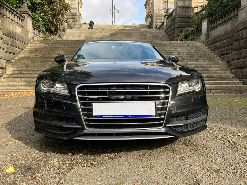 ⭐1945 GRIGLIA ADATTA PER AUDI A7 2010-2014 LOOK S7 NERA PROFILI CROMATI⭐