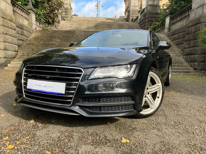 ⭐1945 GRIGLIA ADATTA PER AUDI A7 2010-2014 LOOK S7 NERA PROFILI CROMATI⭐