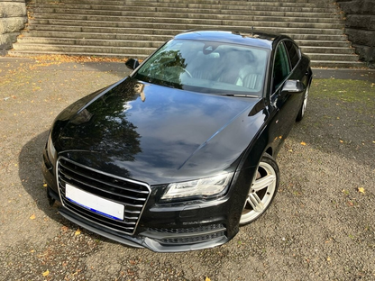 ⭐1945 GRIGLIA ADATTA PER AUDI A7 2010-2014 LOOK S7 NERA PROFILI CROMATI⭐