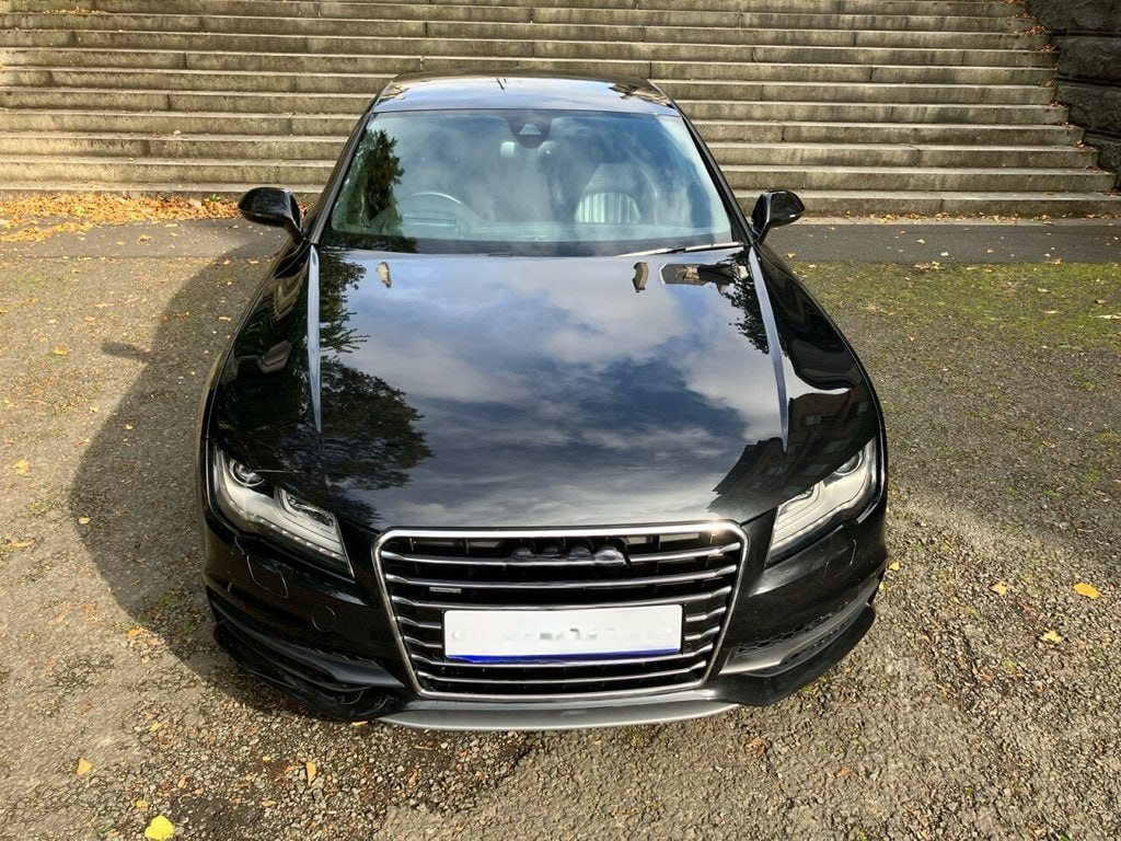 ⭐1945 GRIGLIA ADATTA PER AUDI A7 2010-2014 LOOK S7 NERA PROFILI CROMATI⭐