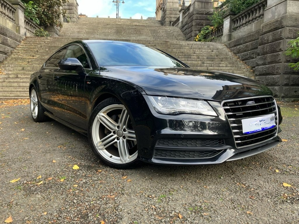⭐1945 GRIGLIA ADATTA PER AUDI A7 2010-2014 LOOK S7 NERA PROFILI CROMATI⭐