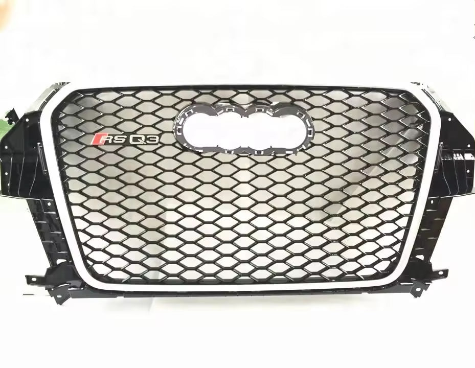 1946⭐GRIGLIA PER AUDI Q3 8U 2011-2015 LOOK RSQ3 NERA PROFILO CROMATO⭐