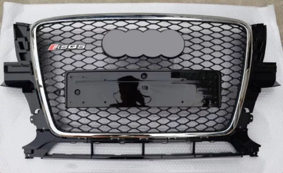1947💥GRIGLIA ADATTO PER AUDI Q5 8R 2007-2011 LOOK RSQ5 NERO BORDO CROMATO💥