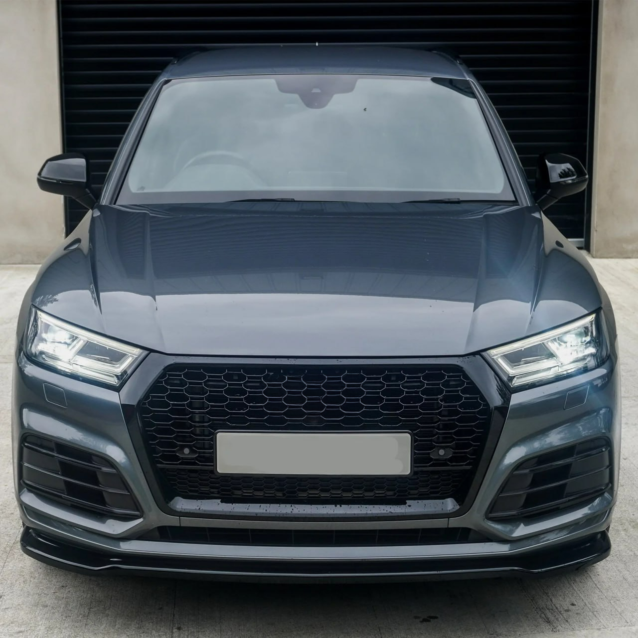 ⭐1948 GRIGLIA PER AUDI Q5 FY 2017-2020 LOOK RSQ5 QUATTRO NERO LUCIDO⭐