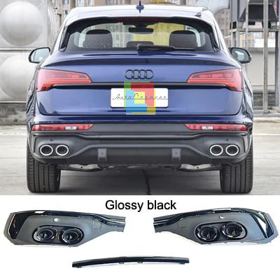 💎DIFFUSORE ADATTO PER AUDI Q5 SPORTBACK 2021-2022 LOOK SQ5 NERO LUCIDO💎