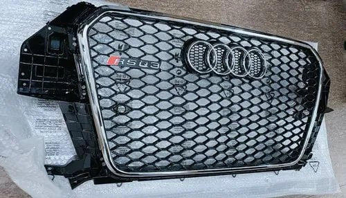 💎GRIGLIA ADATTA PER AUDI Q3 8U 2011-2015 LOOK RSQ3 NERA PROFILO CROMATO💎