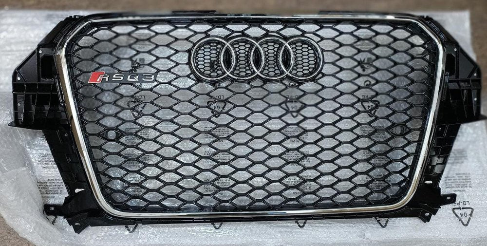 💎GRIGLIA ADATTA PER AUDI Q3 8U 2011-2015 LOOK RSQ3 NERA PROFILO CROMATO💎