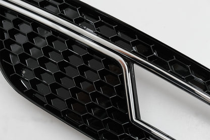 💎FOG LIGHT GRILLE SUITABLE FOR A4 B8 2012-2015 STANDARD RS4 LOOK GLOSSY BLACK