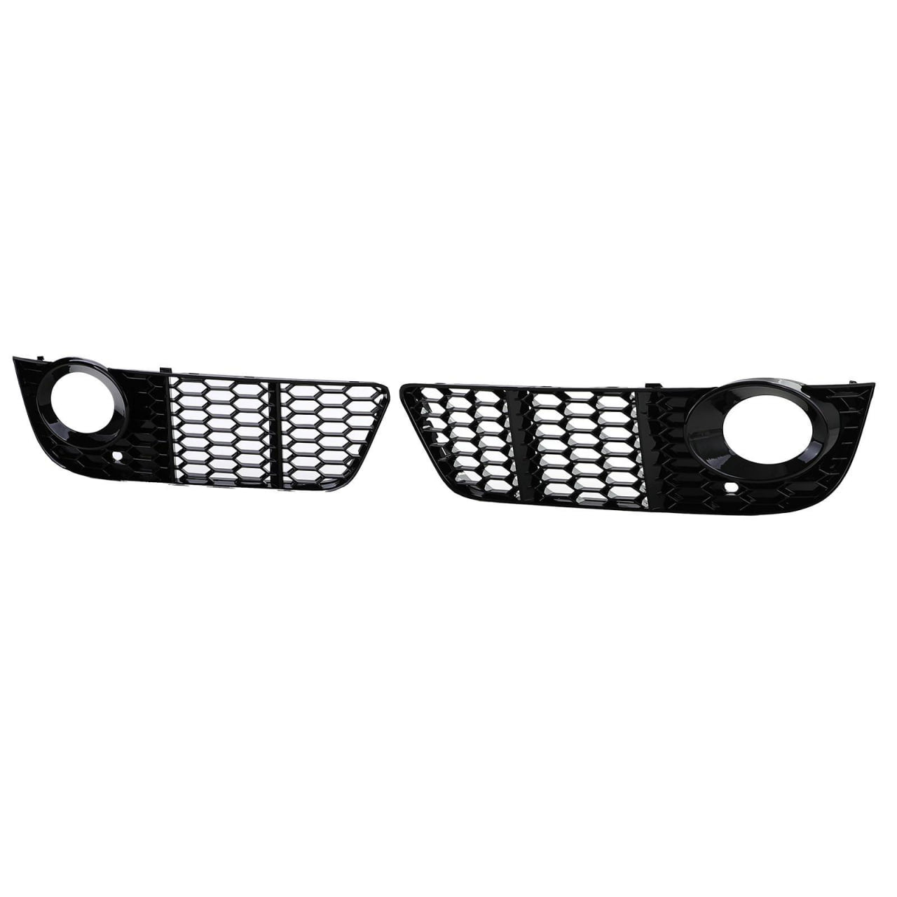 💎FOG LIGHT GRILLE SUITABLE FOR AUDI A5 2007-2011 STANDARD RS LOOK GLOSSY BLACK
