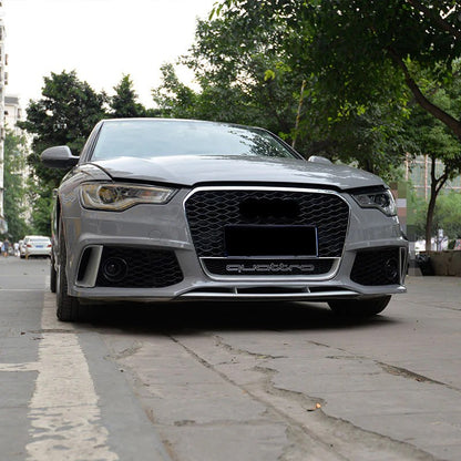 💎FRONT BUMPER SUITABLE FOR AUDI A6 4G C7 2012-2015 RS4 LOOK IN CARBON💎
