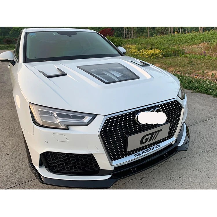💎HOOD FOR AUDI A4 B9 2016-2019 GT LOOK GLASS AND ENGINE COVER💎