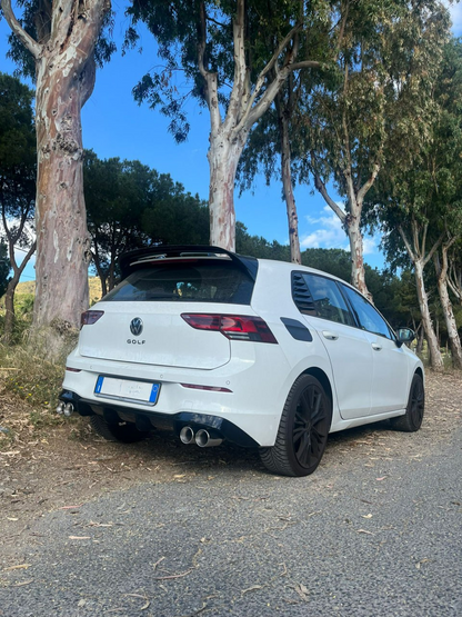 add on roof spoiler suitable for vw golf 8 hatchback mk8 mqb (2020-up) piano black