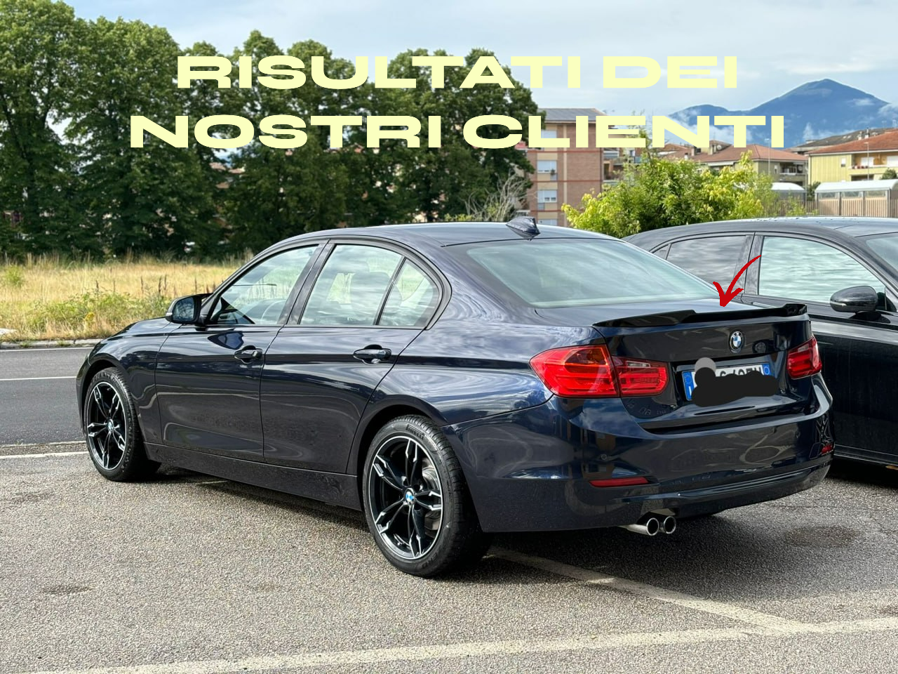 💎SPOILER POSTERIORE ADATTO PER BMW SERIE 3 F30 BERLINA M3 IN ABS NERO LUCIDO💎