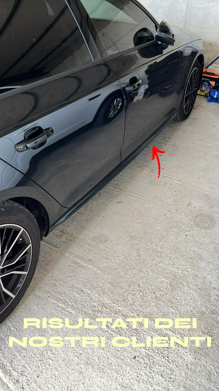💎SKIRT SUITABLE FOR AUDI A6 4G FROM 2011 TO 2018 GLOSSY BLACK SPORTY LOOK💎 