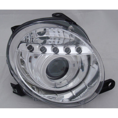💎Pair of LED headlights SUITABLE FOR fiat 500 dayline 07-15💎