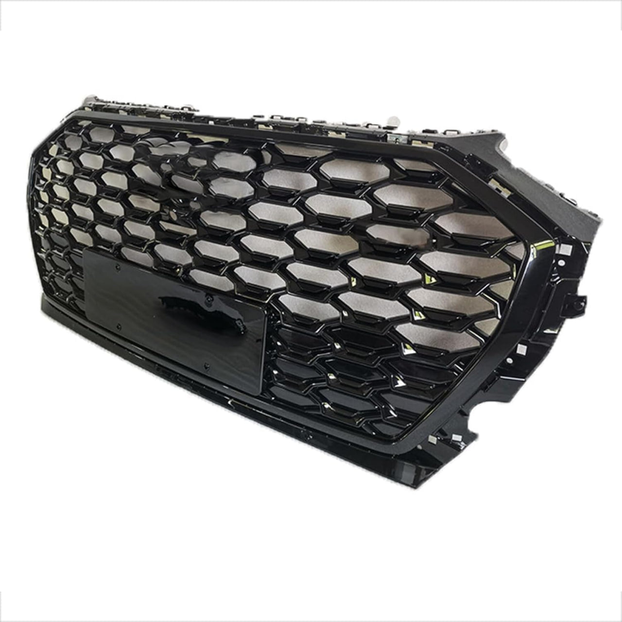 🟢GRILLE SUITABLE FOR AUDI Q5 2020+ GLOSSY BLACK HONEYCOMB🟢