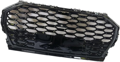 🟢GRILLE SUITABLE FOR AUDI Q5 2020+ GLOSSY BLACK HONEYCOMB🟢